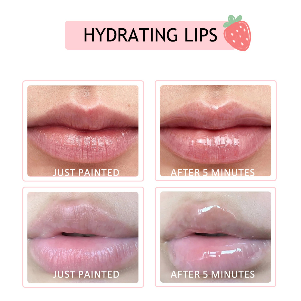 The new cross-border strawberry cute lip balm provides long-lasting moisture and helps to reduce lip lines. It is a lip base lip balm that makes your lips plump Specification drawing