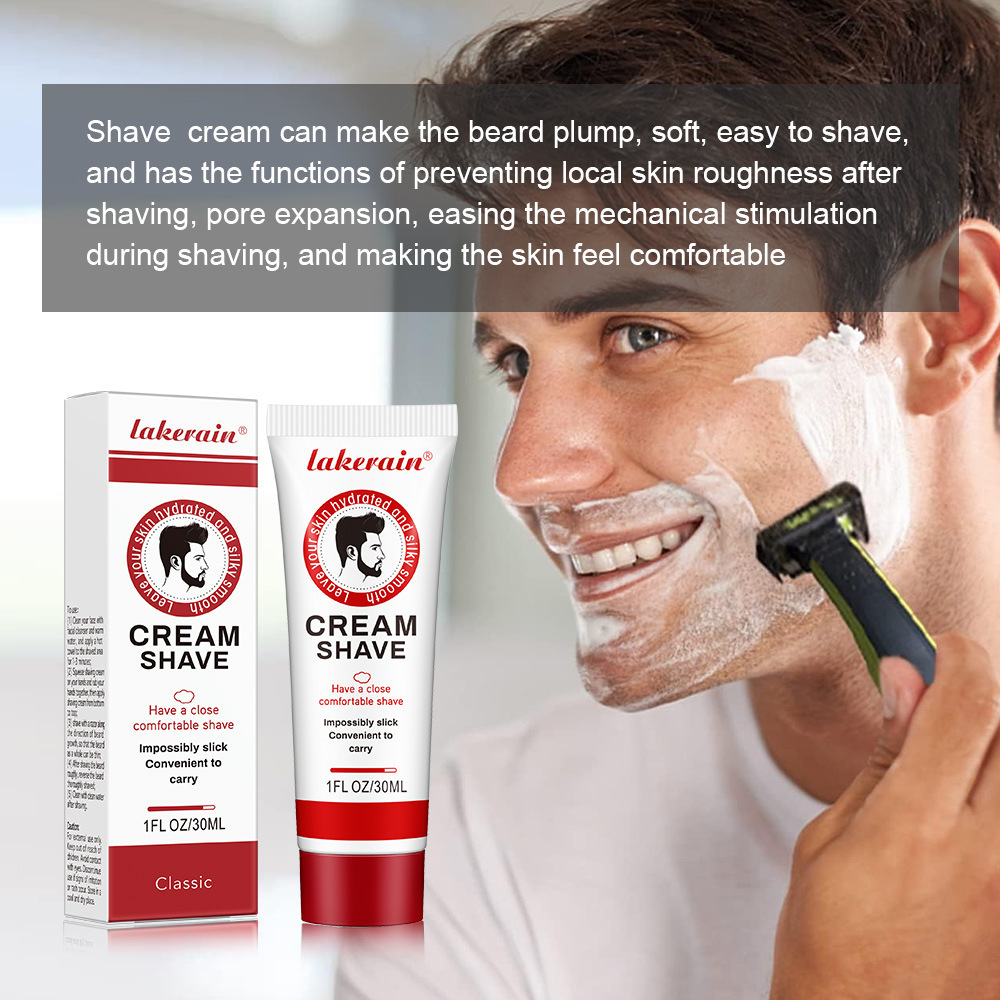 Cross-border lakerain Shaving Cream: Gentle, refreshing, Softening and silky shaving cream Specification drawing