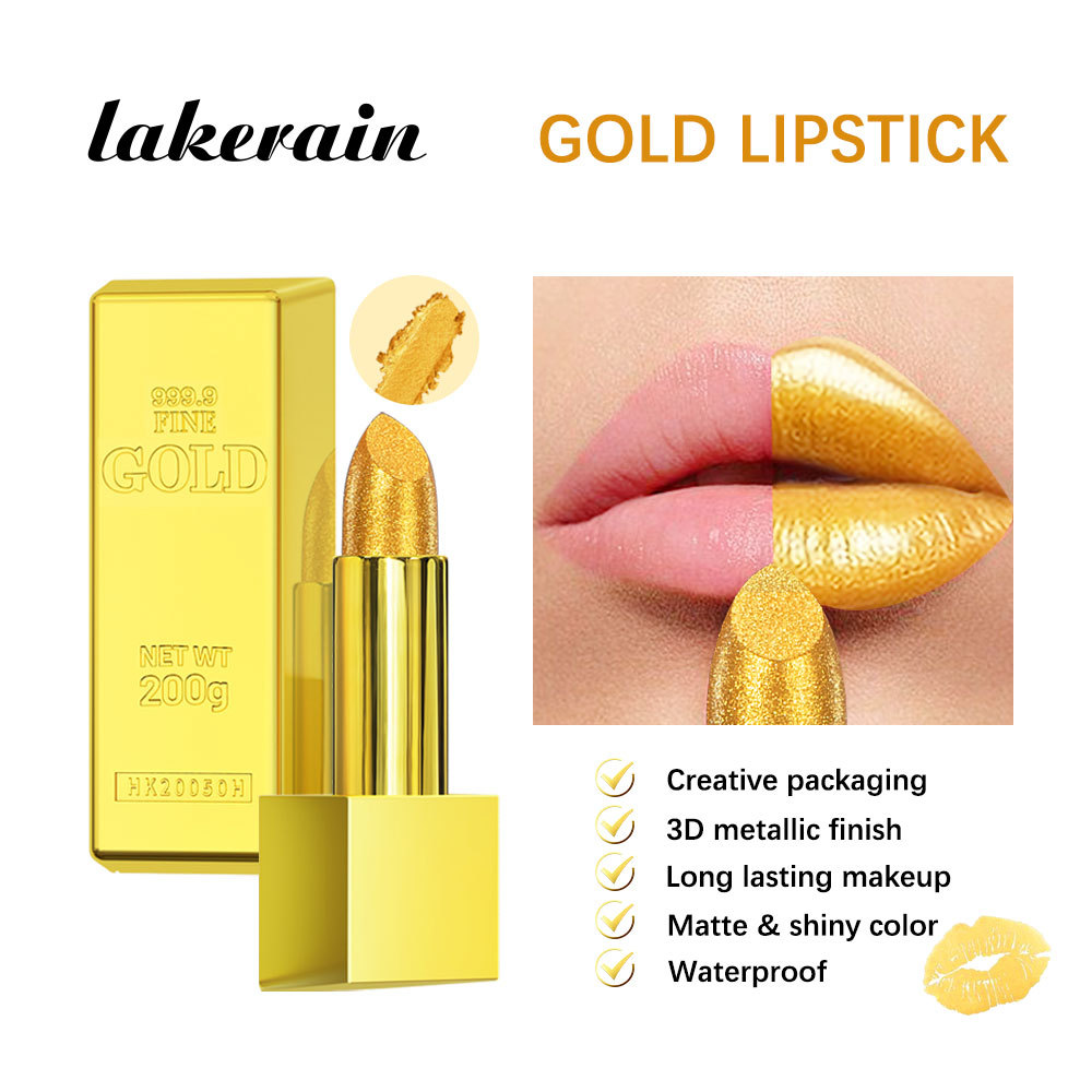 lakerain Golden Lipstick Velvet matte cream lipstick Specification drawing