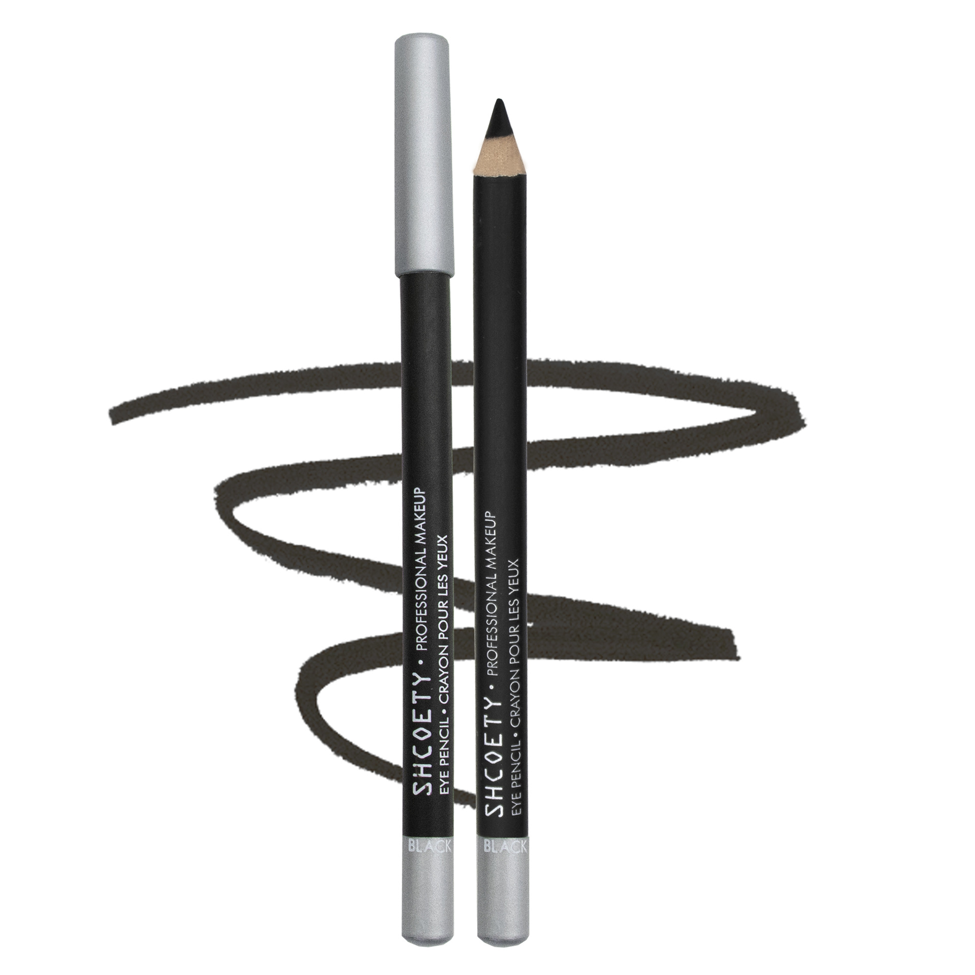 SHCOETY waterproof and non-smudge wooden eyeliner pen, long-lasting makeup without smudge, eyebrow pencil and eye pencil, dual-purpose makeup pen, European and American Item Picture