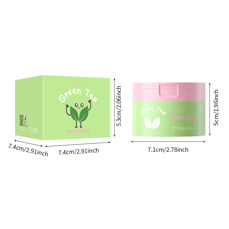Cross-border fenyi Green Tea Mud Mask 100g(Indonesian Version) Cleansing, Hydrating and Moisturizing Skin Care Product Manufacturer in stock Item Picture
