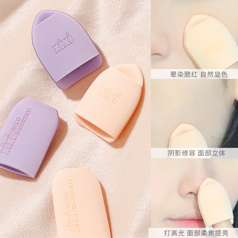 xixi Detail Finger cover Powder puff, dry and wet dual-purpose, non-powder cushion foundation, concealer, finger makeup, beauty egg Specification drawing