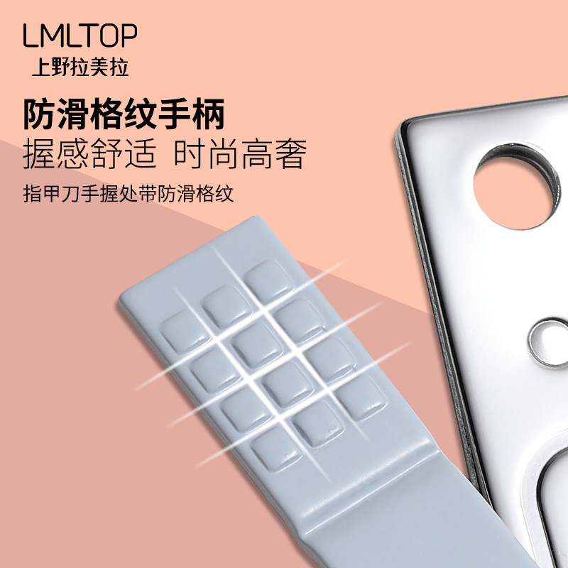 LMLTOP checkered nail clippers 2-piece set, flat and slanted nail clippers set, stainless steel nail trimming tools SY543 Application Scenario