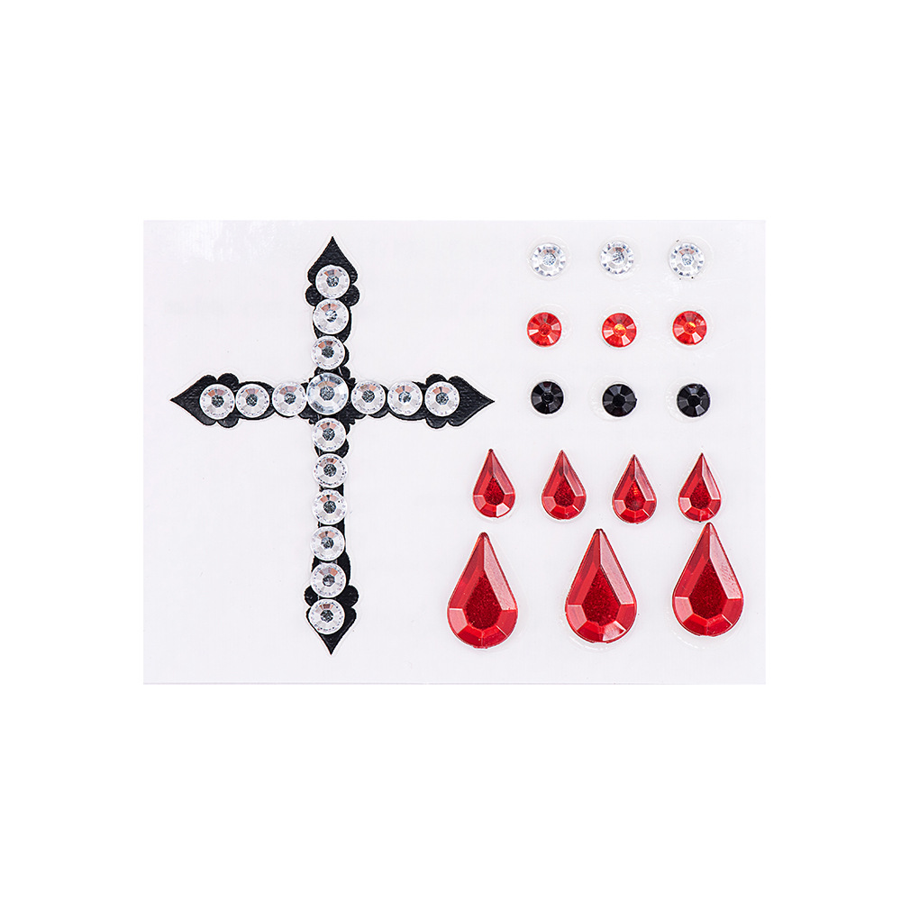Halloween costume cosmetics Cross-border black lipstick, smoky eye makeup, blood plasma stickers, Halloween painting set Application Scenario