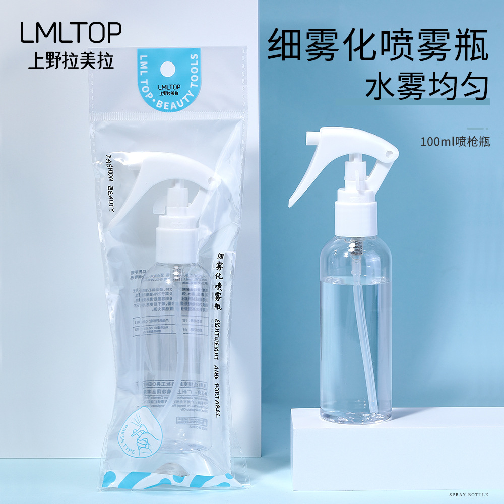 LMLTOP 100ml Spray bottle, transparent PET spray gun bottle, Hair care hand spray bottle, hand-held spray bottle SY710 full figure