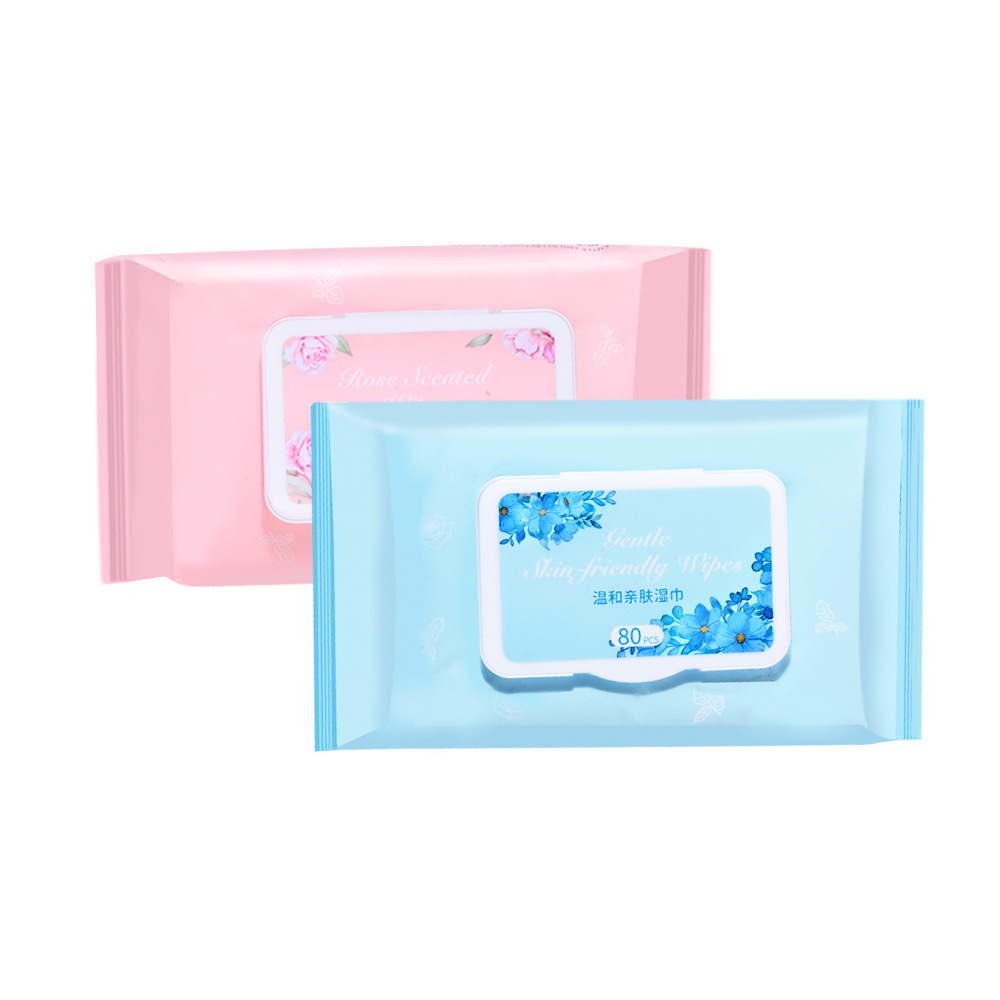 LMLTOP rose-scented Daily Wet Wipes 80 pieces, Gentle and skin-friendly cleaning wet wipes wholesale SY1048 Item Picture