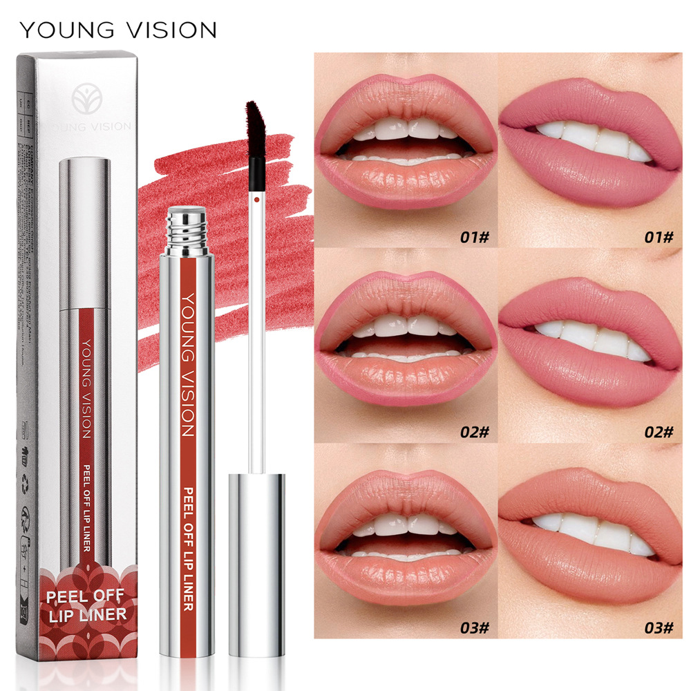 YOUNG VISION peel-off lip liner pen, matte, non-smudging, outlining lip liner pen, makeup pen full figure