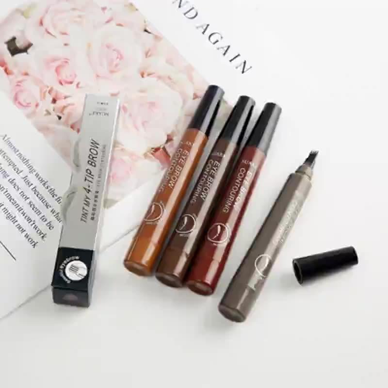 Four-pronged eyebrow pencils are long-lasting and do not smudge easily. They are waterproof, sweat-proof and do not fade easily. Wholesale of four-pronged eyebrow pencils details Picture