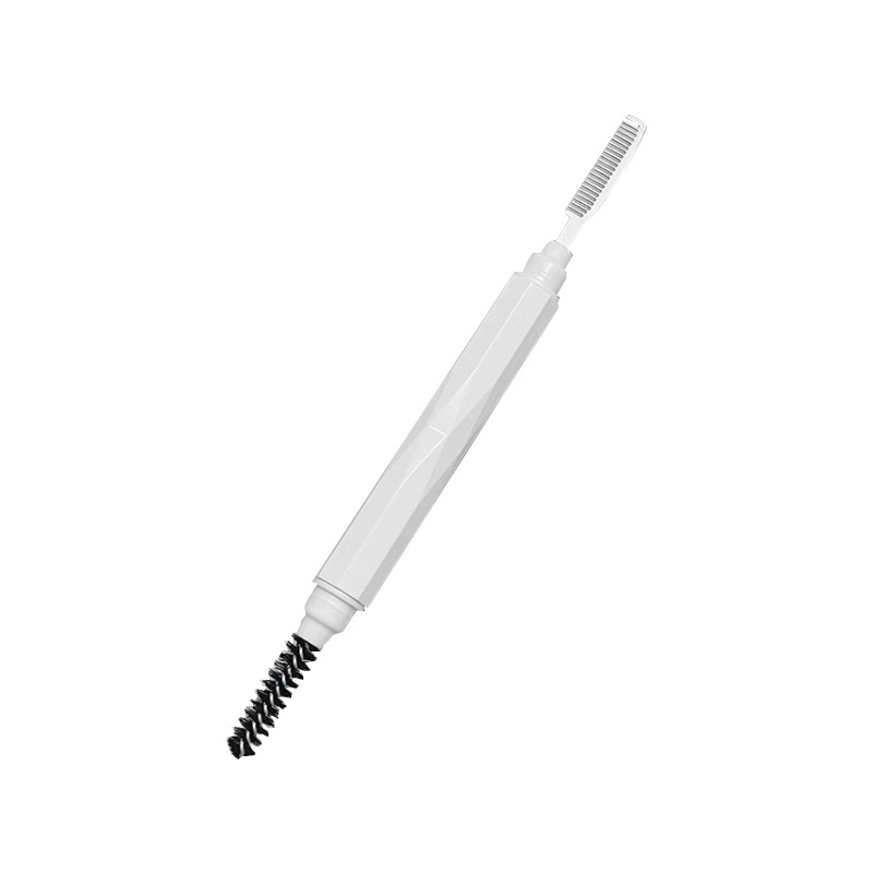New gift product: Two-in-one makeup brush with protective cover, double-headed steel needle eyebrow comb and eyelash brush, clearly distinguishing wild eyebrows Item Picture