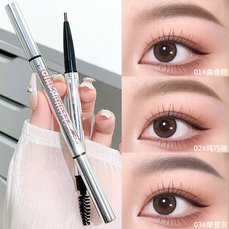 This natural and non-fading, three-dimensional eyebrow pencil has a natural misty feel and comes with an eyebrow brush. It is portable and easy to handle, suitable for beginners in eyebrow shape details Picture