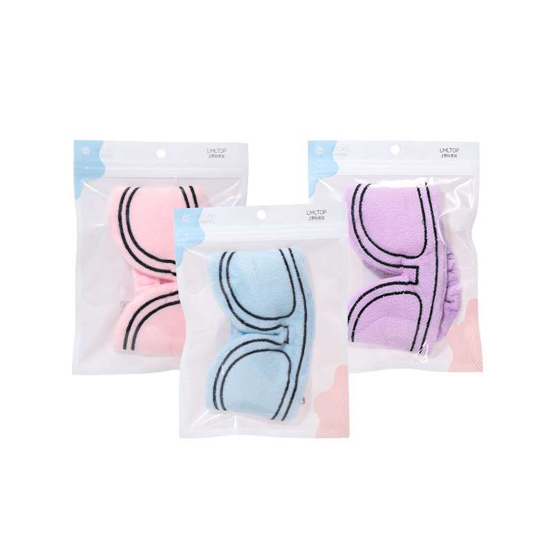Ueno Ramira's blackout sleep Eye mask, Coral velvet Face wash Makeup Tie, Hair band and hair band C0867 Item Picture
