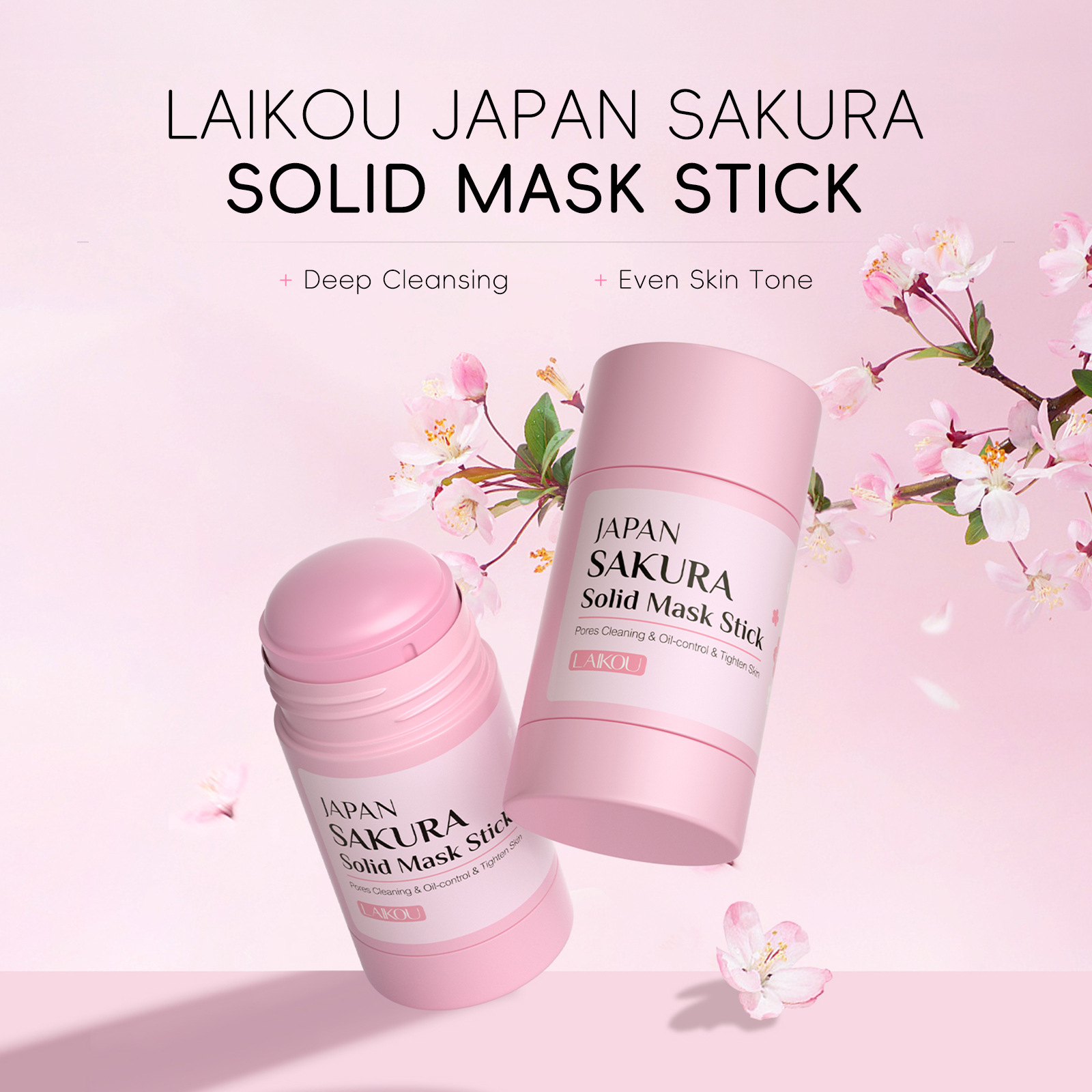 Cross-border new product Laikou Cherry Blossom Solid Mask Stick 40g spreadable mask mud for skin cleansing manufacturer wholesale details Picture