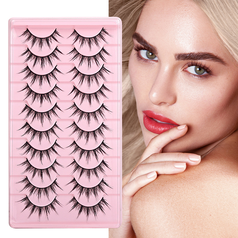 Natural Little Devil False eyelashes New 3D stereoscopic sunflower style 10-pair synthetic fiber eyelashes full figure