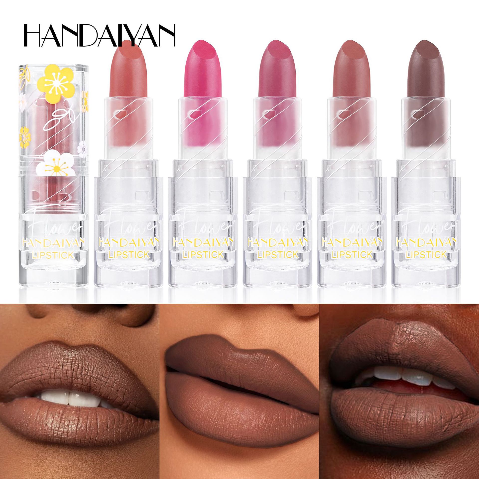 Cross-border matte velvet 12-color handaiyan lipstick Matte waterproof, non-fading, long-lasting moisturizing lipstick details Picture