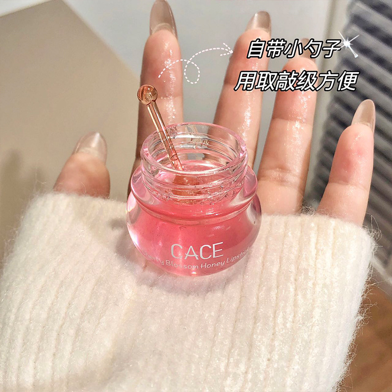 CACE Cherry Blossom Honey Lipstick Moisturizes and nourishes dry lips, repairs cracks, and makes lips rosy and plump. One-piece consignment wholesale Specification drawing