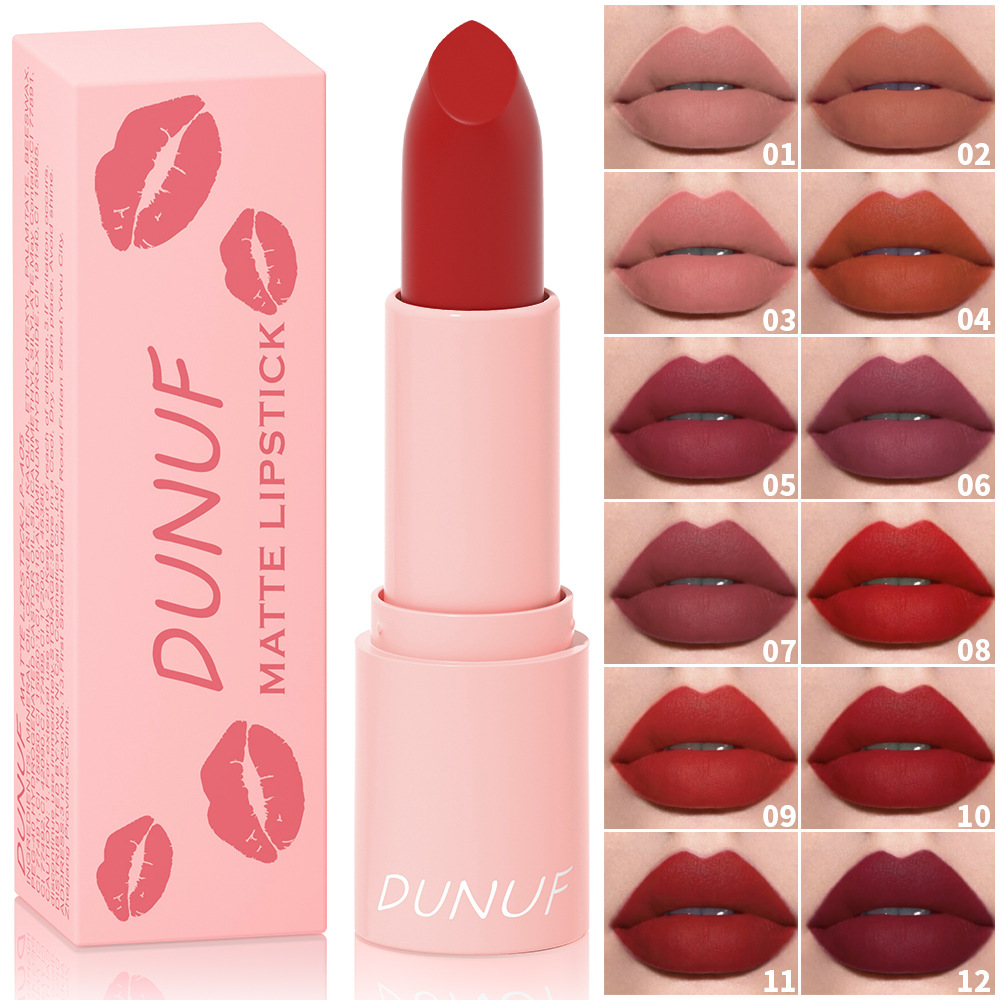 Check it out! Link Disclaimer - Exclusive for Foreign trade :DUNUF 12-color matte lipstick full figure