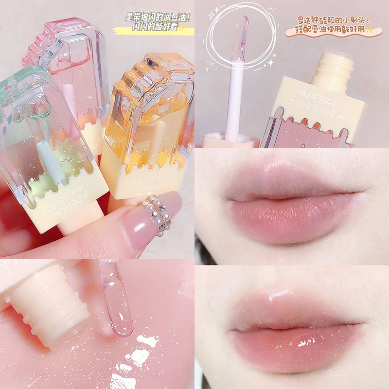 MAFFICK lip oil moisturizes, hydrates and hydrates, reduces lip lines and prevents dryness and cracking. Lipstick base moisturizes and hydrates. Lip gloss cross-border details Picture