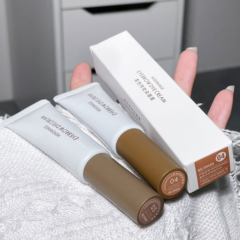 HERORANGE Soft Color Long-lasting Eyebrow Dye, Three-dimensional, Natural, Wild, non-clumping, waterproof and sweat-proof wholesale Specification drawing