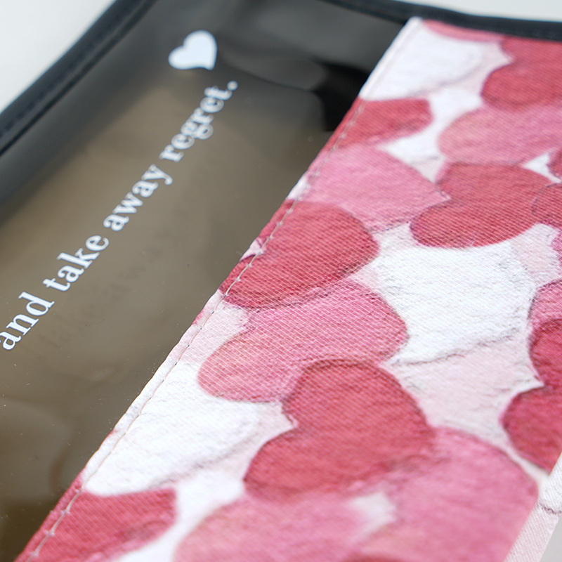 Simple and large-capacity mesh makeup bag, transparent pvc storage bag for cosmetics and toiletries Specification drawing