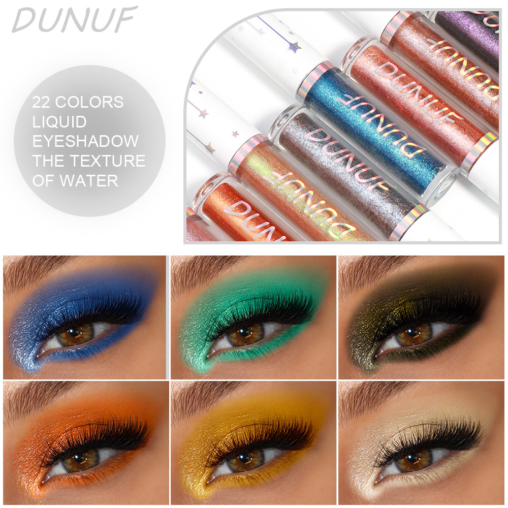 DUNUF 24-color liquid water-based eyeshadow with pearlescent long-lasting water resistance. Check it out! Disclaimer for links Application Scenario