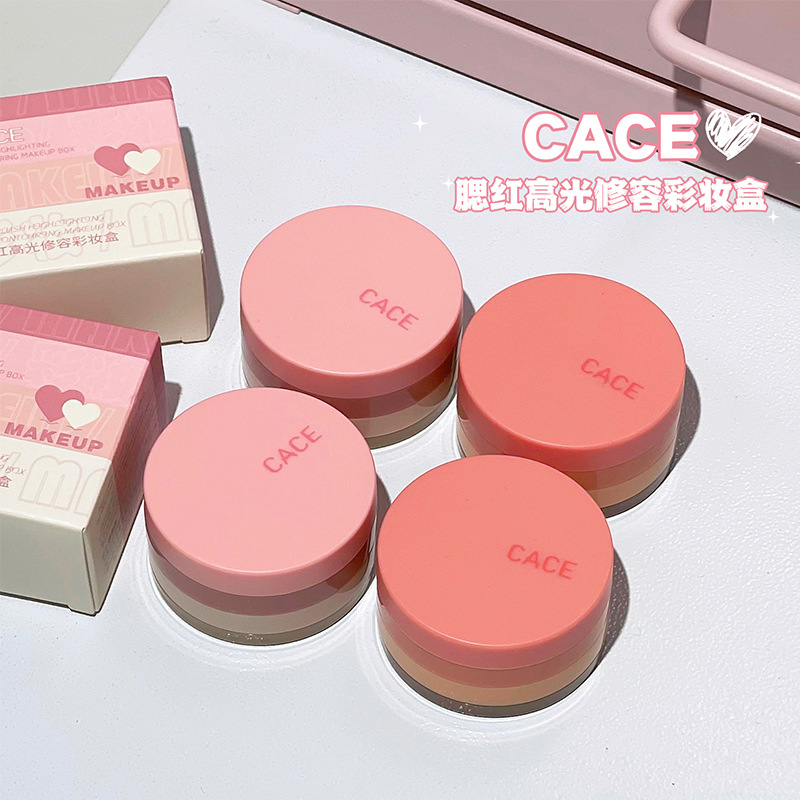 CACE's new blush Highlighter Contouring Makeup box is a multi-purpose Valentine's Day gift with a good quality makeup full figure
