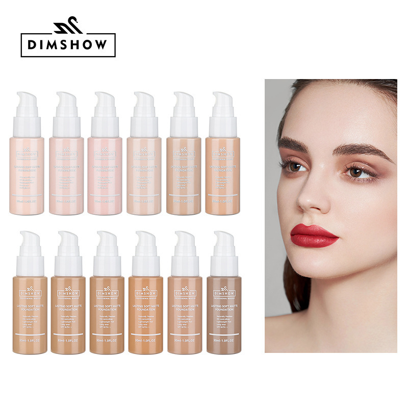 DIMSHOW matte Foundation is not prone to smudging and is a contouring press foundation for cross-border makeup full figure