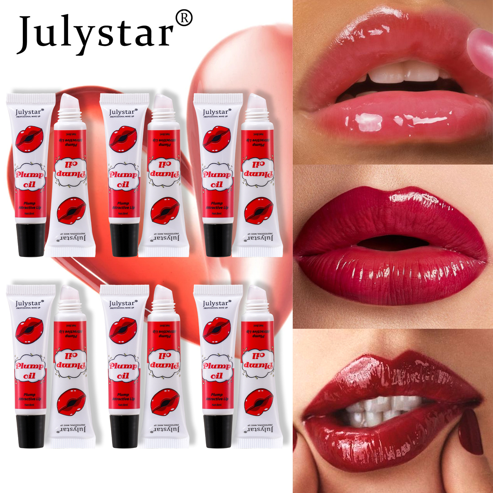 Julystar Lip Makeup, Hydrating Lip Oil, Mirror Moisturizing, Chubby Lips, Long-lasting Waterproof Lip Gloss, wholesale for export details Picture