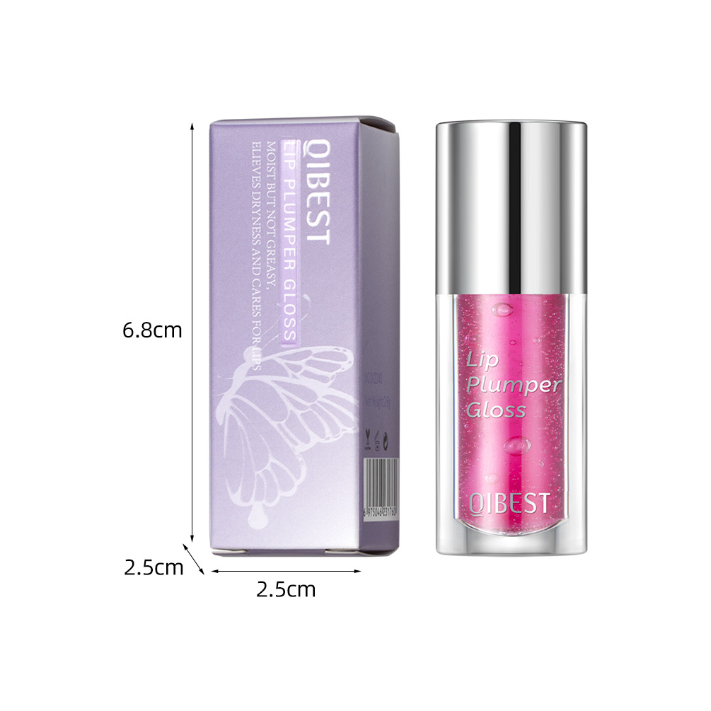 QIBEST Lip Oil Transparent Mirror Water Glass Lip Moisturizing and long-lasting non-stick Lip gloss Makeup wholesale Item Picture