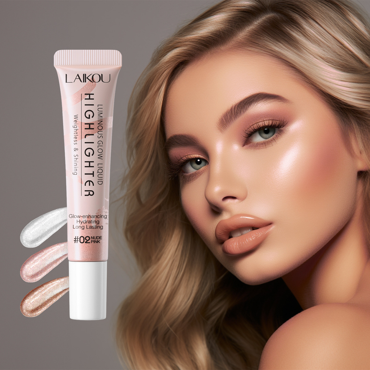 The cross-border three-color LAIKOU High-gloss Cream 10g (color box) is available for covering blemishes and facial contouring full figure