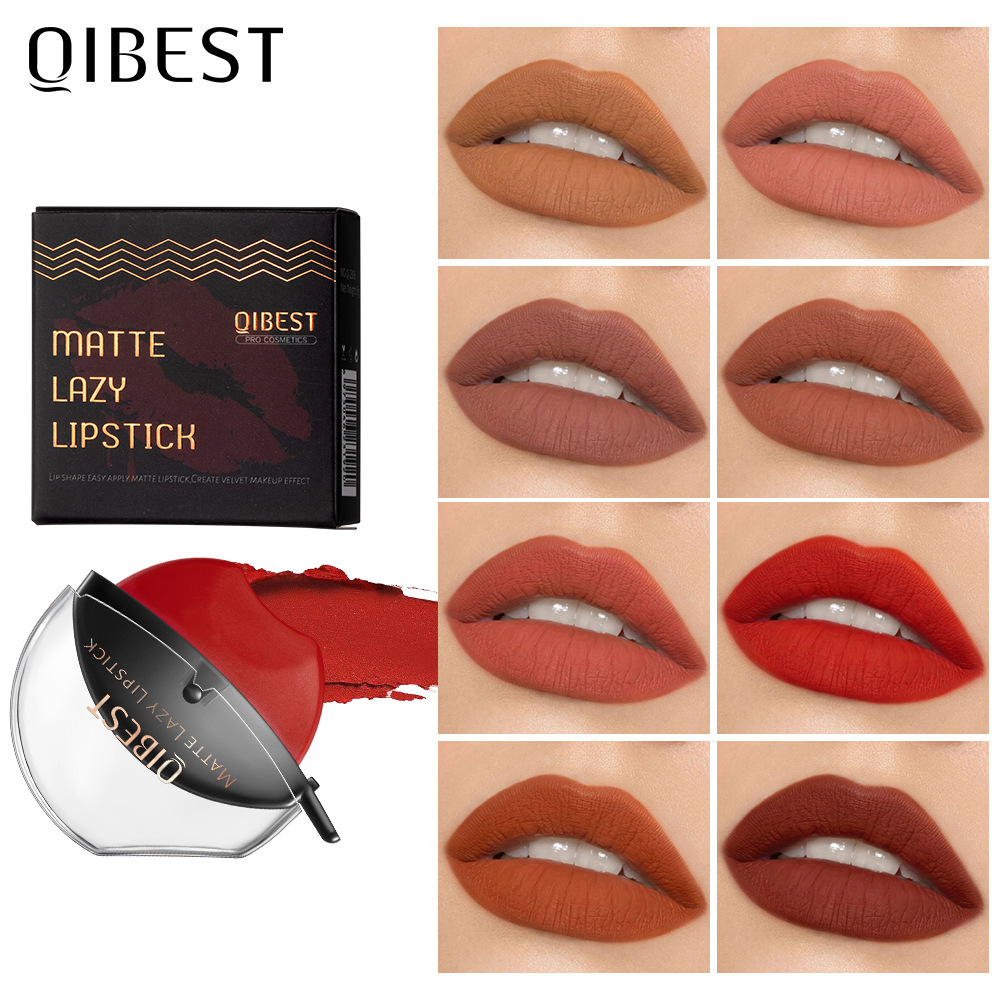 QIBEST Lazy Lip Lipstick is not easy to fade, has a long-lasting matte finish, and does not stick to the rim of the cup. Wholesale full figure