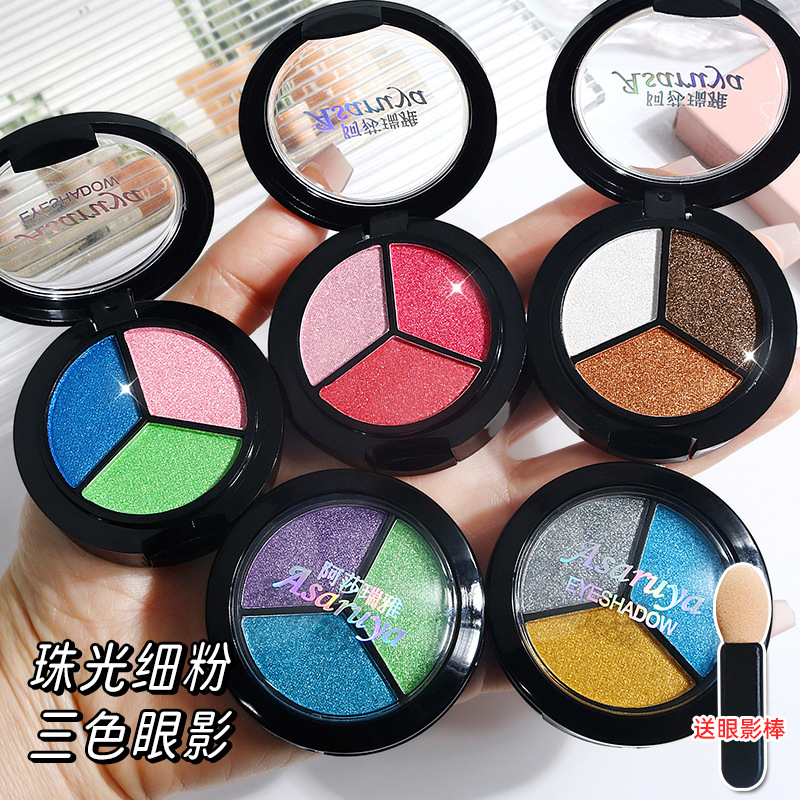 The student stage makeup with colorful eyeshadow, featuring a special blue, green, purple and pearlescent eyeshadow palette, showcases a dazzling performance of makeup Application Scenario
