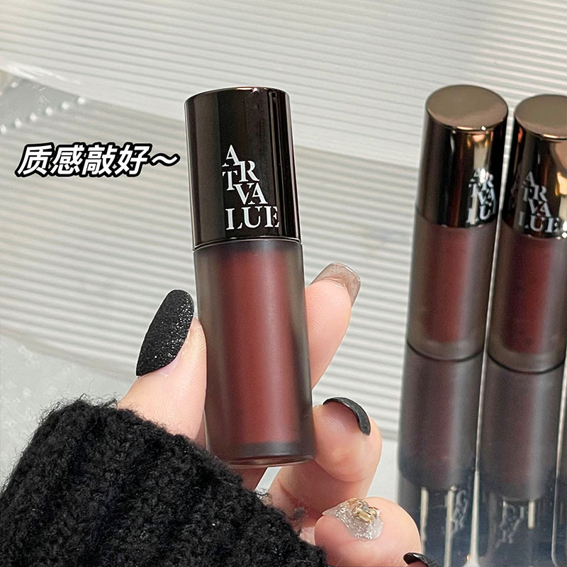 Art Value Punk Metal matte Velvet Lip Gloss, whitening soft mist gray powder, versatile lip gloss, popular and affordable details Picture