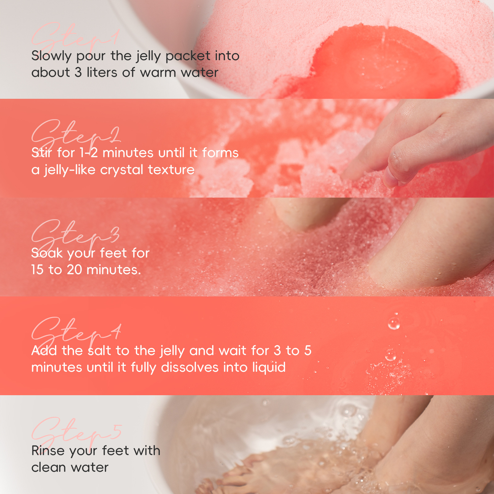 Laikou Cherry Blossom Foot Bath Salt 50g+50g hydrates, moisturizes, cleanses and leaves a lasting fragrance. Factory in stock, one-piece consignment Application Scenario