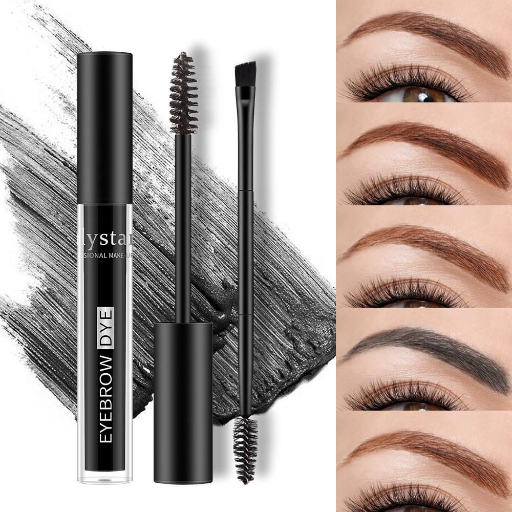 Cross-border makeup liquid eyebrow dye, double-headed eyebrow brush, wild, natural, long-lasting setting, waterproof and sweat-proof eyebrow liquid and eyebrow cream details Picture
