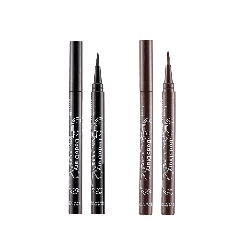 Dudu Diary Eyeliner Liquid Pen is extremely fine for women, does not smudge, is waterproof for beginners, black and brown, wholesale for export Item Picture
