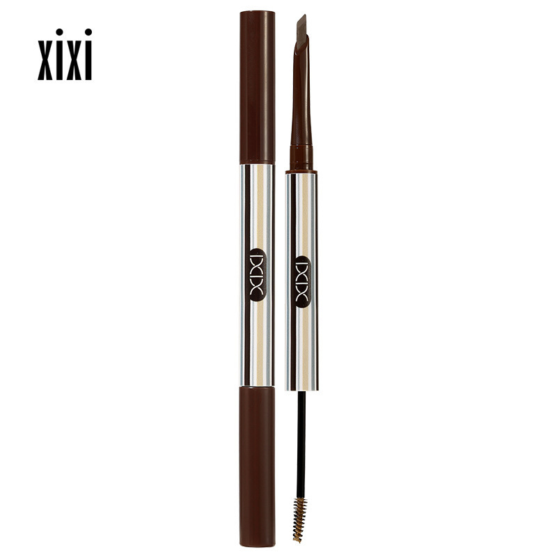 Makeup xixi Dual-head Instant Effect fleece Eyebrow Pencil, waterproof and sweat resistant, natural and three-dimensional, wild eyebrow pencil, eyebrow dye and cream in one Item Picture