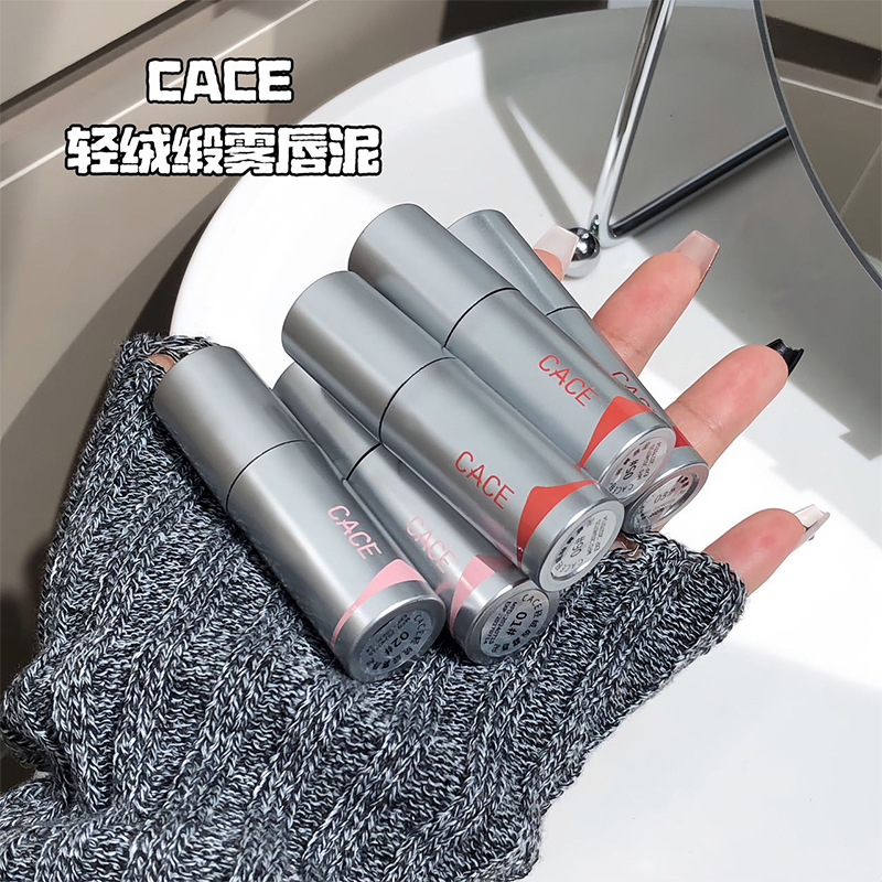 Wholesale of CACE's new light velvet satin matte lip mud velvet matte lipstick for natural whitening at an affordable price for students full figure
