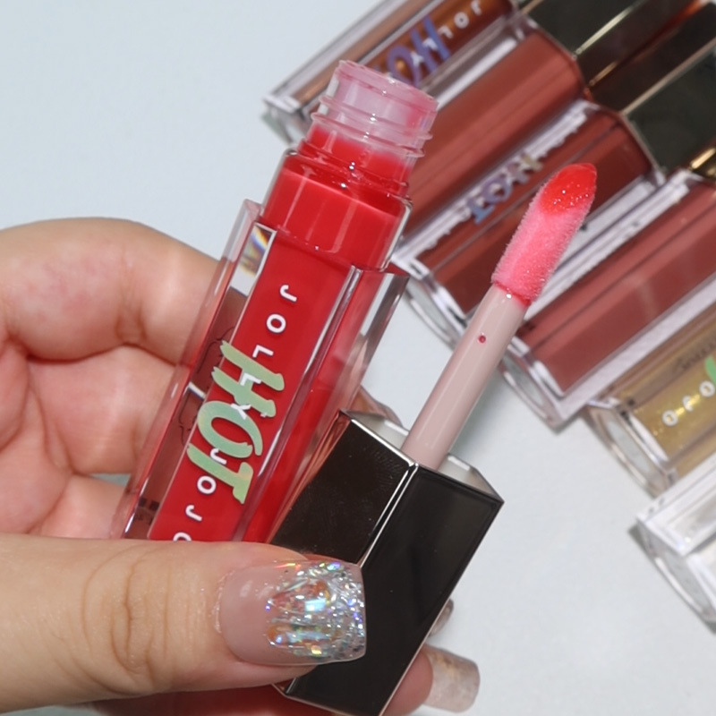Cross-border JOLLY JOJO Eight-color Transparent Lip Gloss Water Mirror Lip Gloss Lipstick Specification drawing