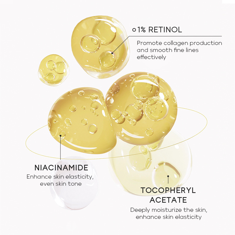 Quiyum 1% Retinol Revitalizing Essence 17ml Hydrates, moisturizes and brightening skin tone. Cross-border manufacturer's wholesale in stock Application Scenario