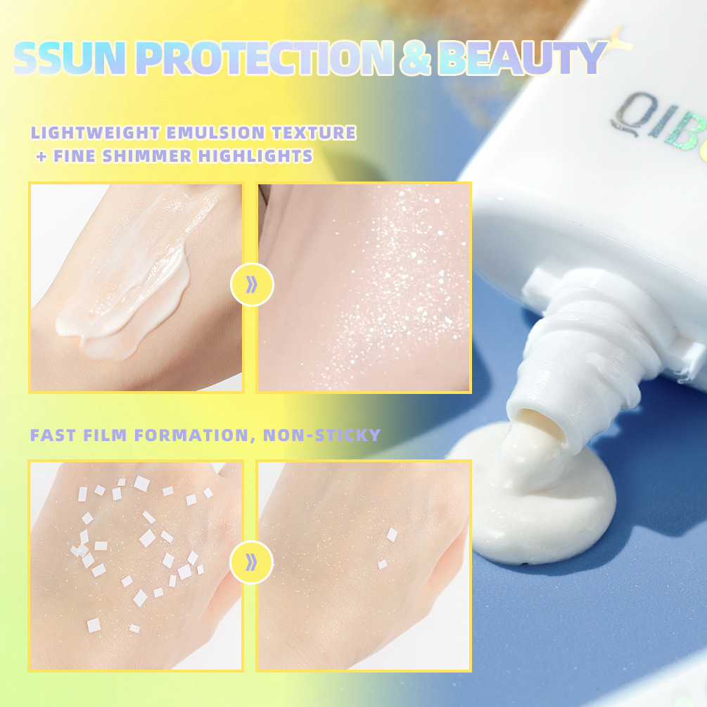 QIBEST Cross-border Isolation Pearlescent Brightening Primer Moisturizing, Natural, Refreshing, Oil-Control and Non-Greasy Hydrating Isolation Lotion Specification drawing