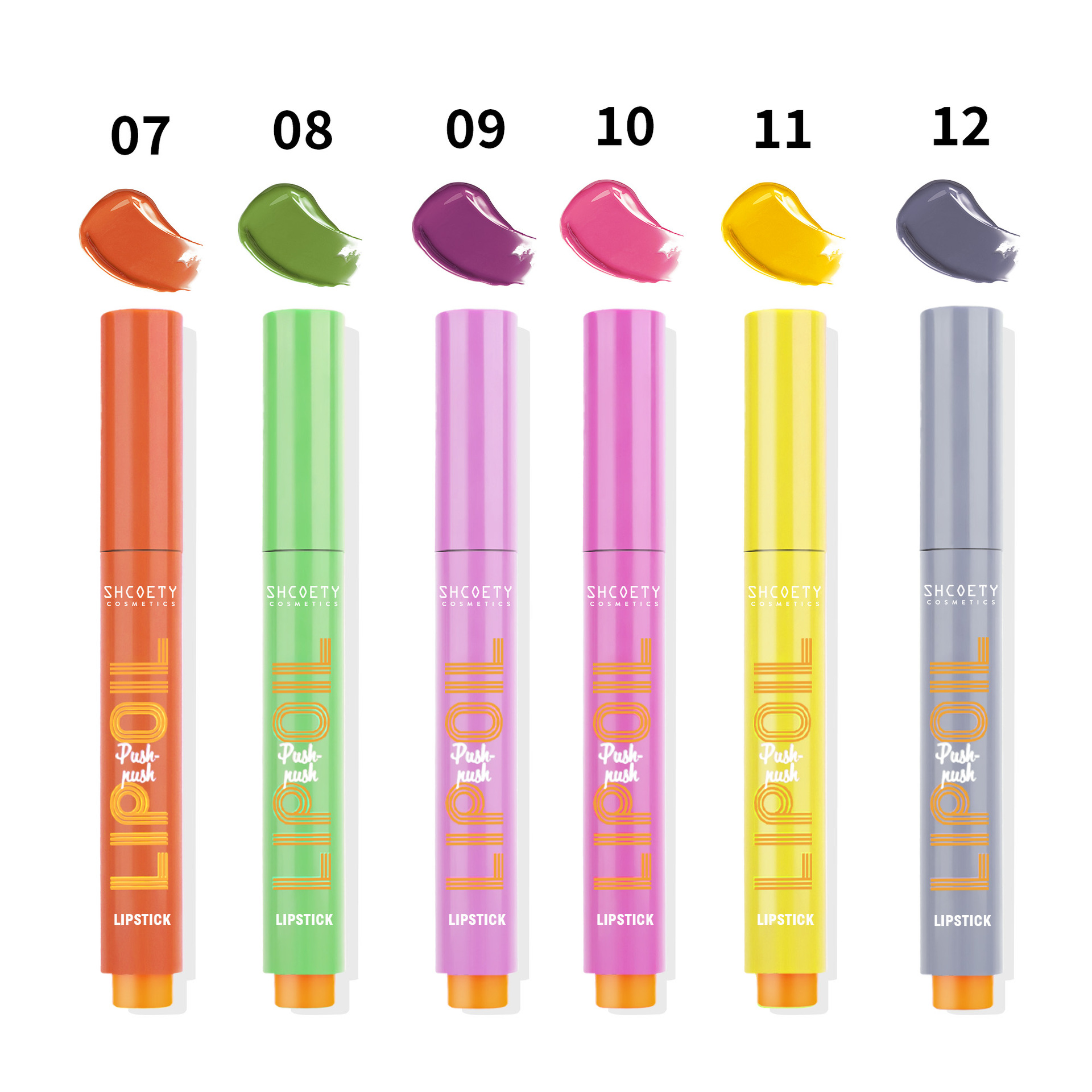 SHCOETY Cross-border Makeup Jelly Press Lipstick Solid Water Light Lip Gloss Mirror Lip Gloss Multi-color export lipstick Item Picture