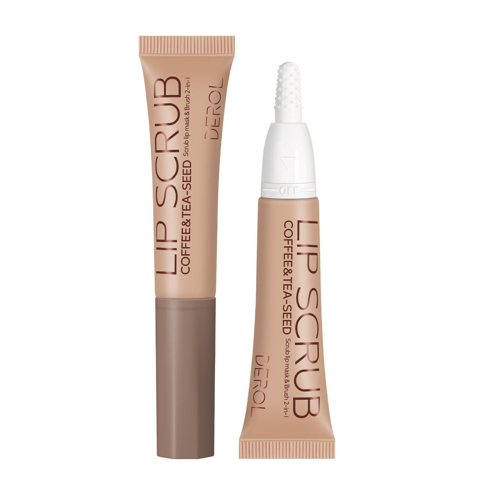 Cross-border DEROL Lip Scrub Silicone brush head hydrates, soothes, moisturizes, exfoliates and reduces lip lines Lip mask Item Picture