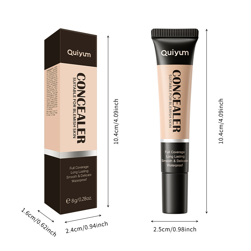 Cross-border QUIYUM Three-color Concealer 8g for contouring, covering blemishes and enhancing skin tone. Factory in stock for wholesale Item Picture