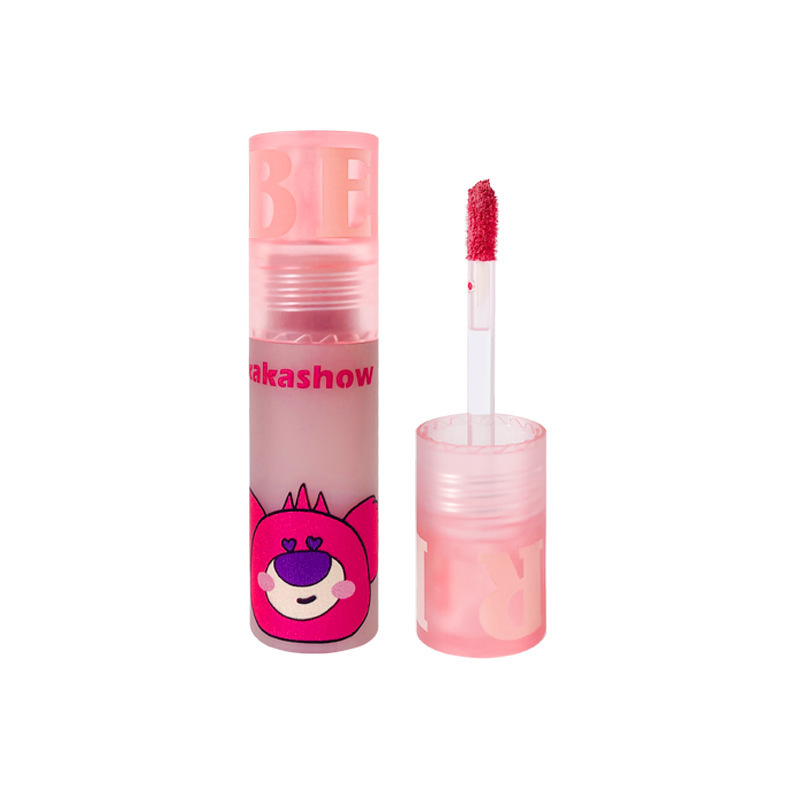 kakashow Sweetheart Bear Lip Gloss Velvet matte Glaze Mud moisturizing and non-stick cup 6-color lipstick Whitening Item Picture