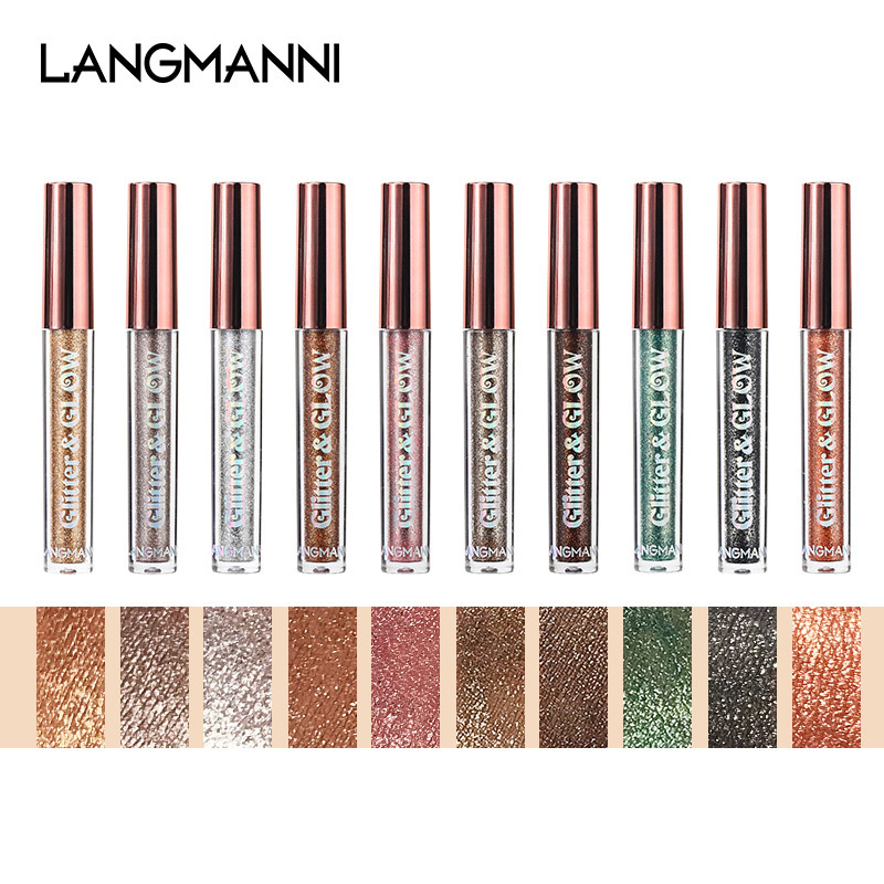 Langmanni Ten Diamond Sparkling Liquid Eyeshadow Set, Psychedelic Pearlescent Eyeshadow Gift Box Application Scenario