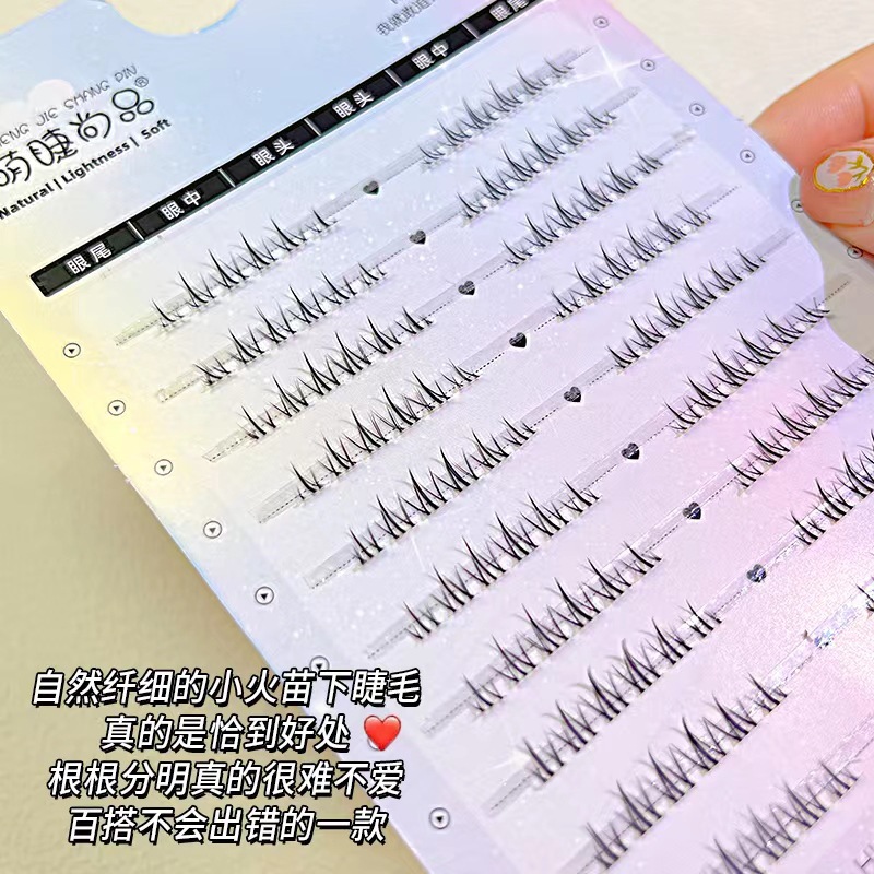 Mengjie Shangpin large-capacity segmented small flame lower eyelashes naturally simulate Barbie doll lower eyelashes wholesale Application Scenario