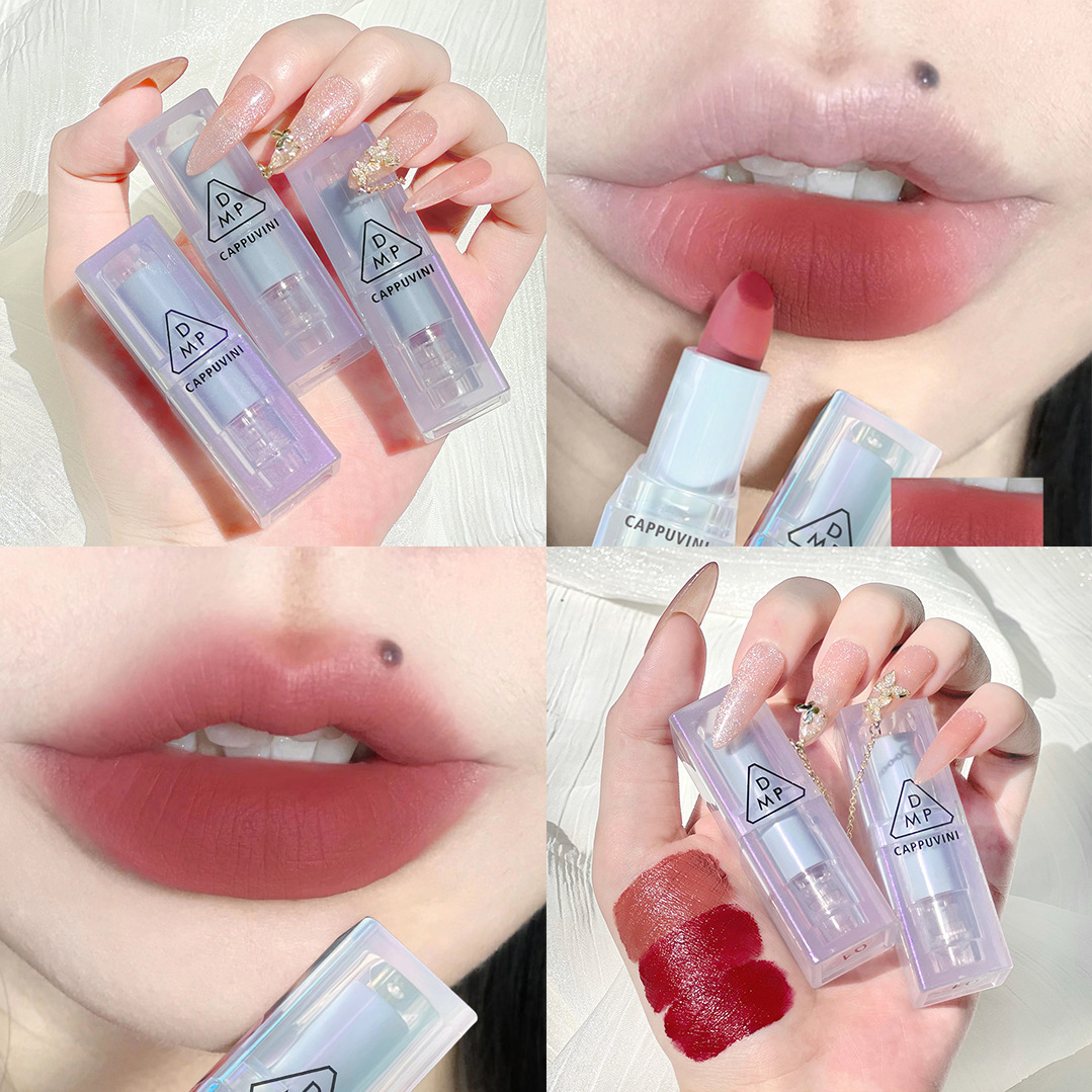 Capo Vini High Appearance Level Transparent Navy Blue Tube Lipstick Matte Matte Velvet Student Fair Natural Look [Special Offer] full figure