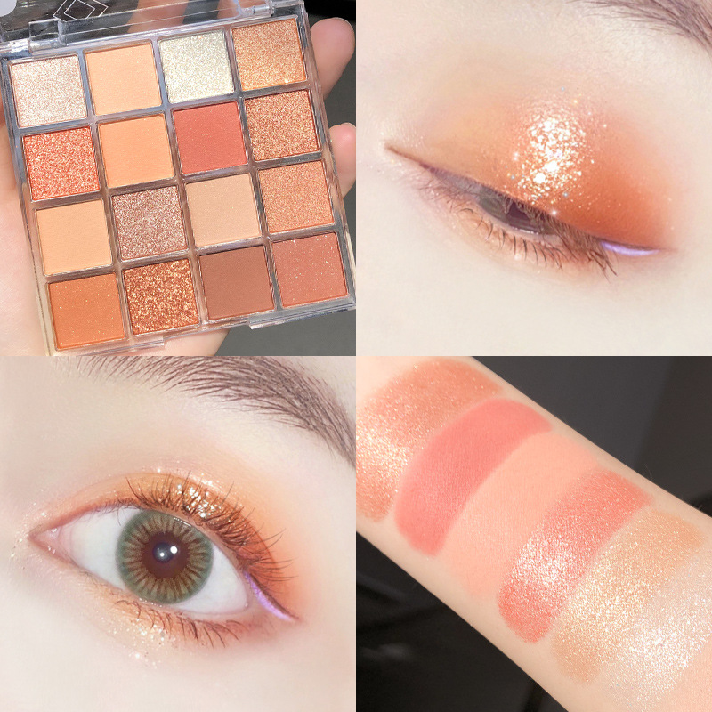 Customized beauty eyeshadow palettes, matte, pearlescent, earth tone eyeshadow cosmetics, genuine OEM wholesale Specification drawing