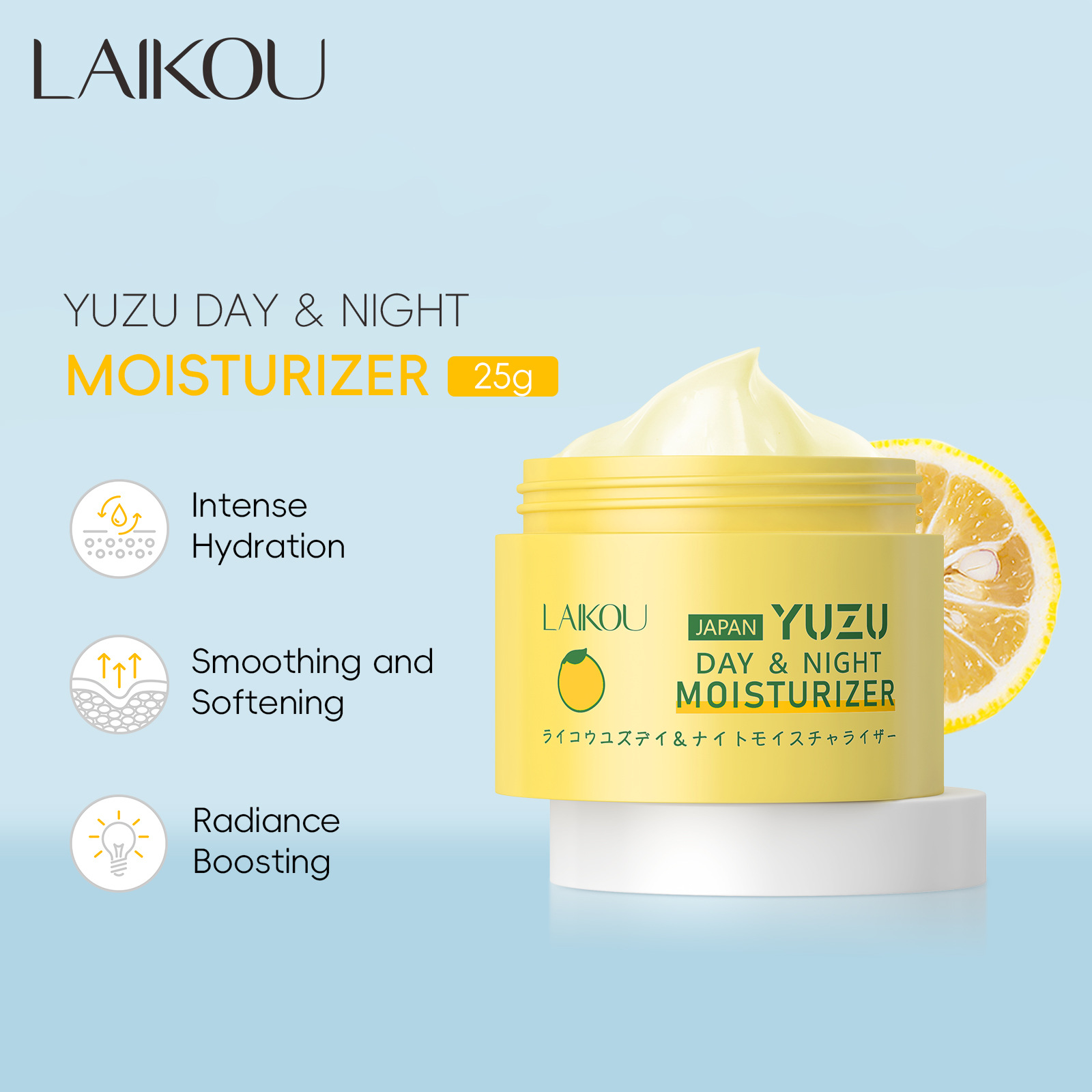 Cross-border LAIKOU's new product, 25g grapefruit Face Cream, hydrating, Moisturizing and nourishing essence Cream, fda cosmetics, in stock for wholesale full figure