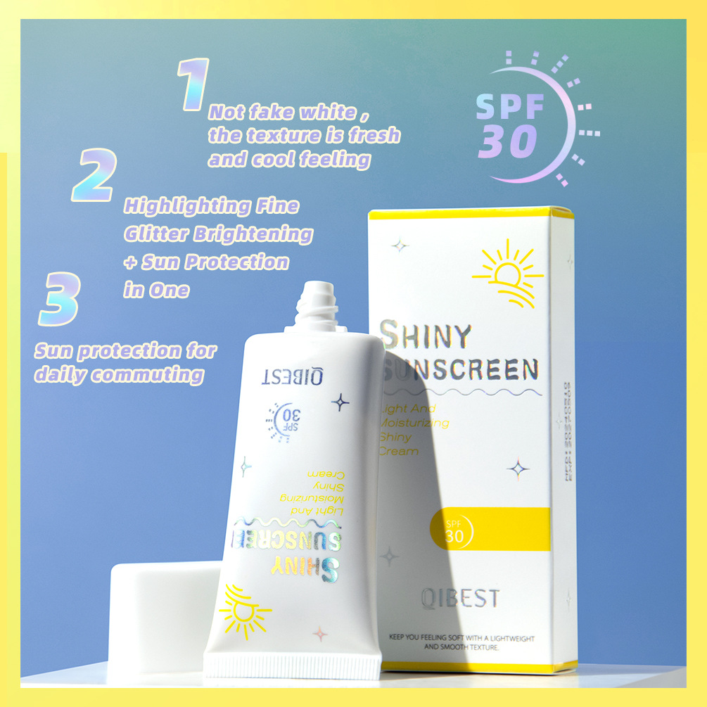 QIBEST Cross-border Isolation Pearlescent Brightening Primer Moisturizing, Natural, Refreshing, Oil-Control and Non-Greasy Hydrating Isolation Lotion details Picture